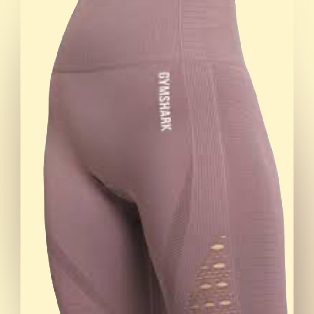 Gymshark Energy mauve crop yoga lightweight athletic Seamless Leggings tight M
